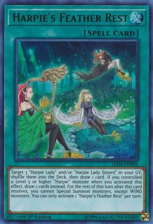 Image of Harpie's Feather Rest (LED4-EN004) - Legendary Duelists: Sisters of the Rose 1st Edition