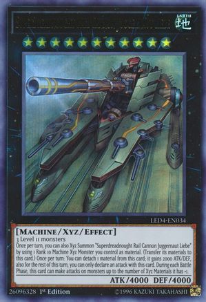 Image of Superdreadnought Rail Cannon Juggernaut Liebe (LED4-EN034) - Legendary Duelists: Sisters of the Rose 1st Edition