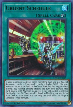 Image of Urgent Schedule (LED4-EN037) - Legendary Duelists: Sisters of the Rose 1st Edition
