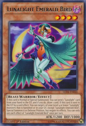 Image of Lunalight Emerald Bird (LED4-EN046) - Legendary Duelists: Sisters of the Rose 1st Edition