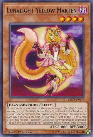 Image of Lunalight Yellow Marten (LED4-EN047) - Legendary Duelists: Sisters of the Rose 1st Edition