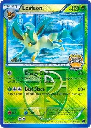 Image of Leafeon 011/116  - Reverse Holofoil League & Championship Cards - Promo