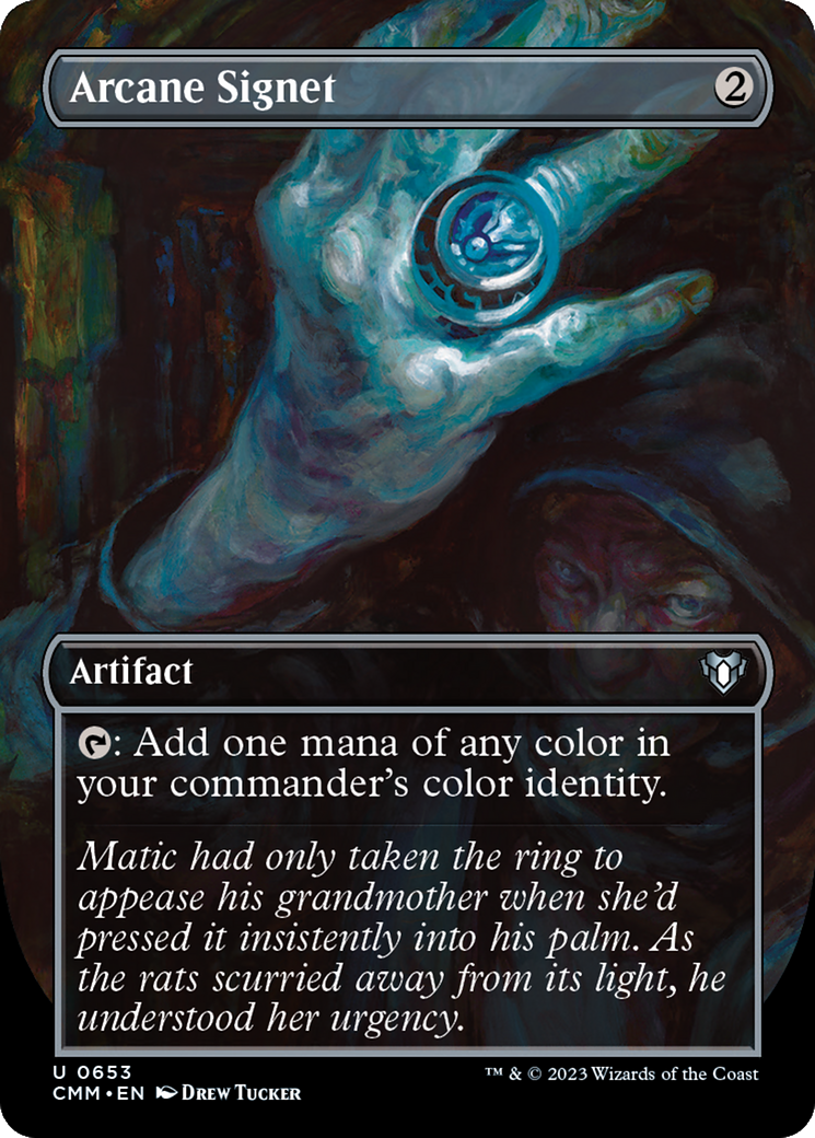 Image of Arcane Signet (Borderless) (CMM-653) - Commander Masters (Borderless) Foil