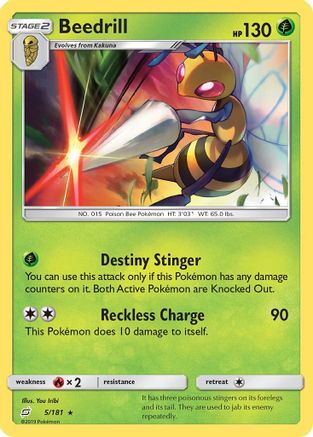 Image of Beedrill 005  SM  Team Up - Rare