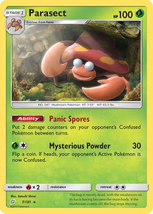 Image of Parasect 007  SM  Team Up - Rare