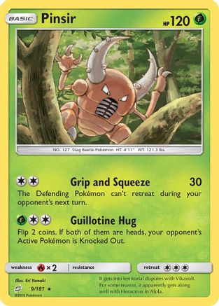 Image of Pinsir 009  SM  Team Up - Rare