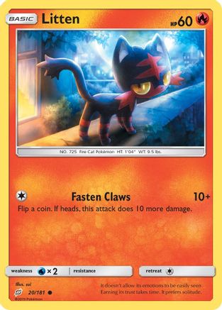 Image of Litten 020/181  SM  Team Up - Common