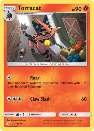 Image of Torracat 021/181  SM  Team Up - Uncommon