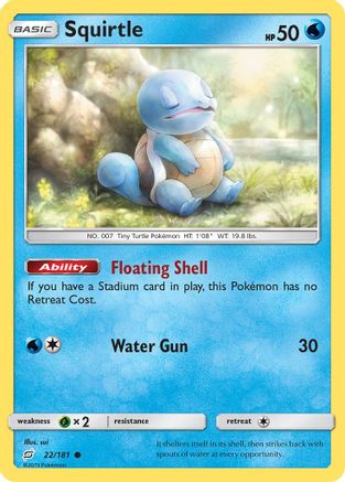 Image of Squirtle (22) 022/181  - Reverse Holofoil SM  Team Up - Common