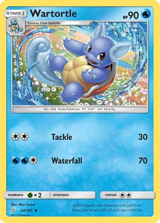 Image of Wartortle 024/181  - Reverse Holofoil SM  Team Up - Uncommon