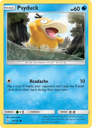 Image of Psyduck 026/181  - Reverse Holofoil SM  Team Up - Common
