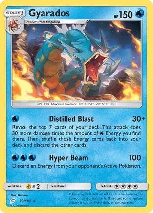 Image of Gyarados 030/181  - Holofoil SM  Team Up - Holo Rare