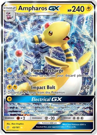 Image of Ampharos GX 043/181  - Holofoil SM  Team Up - Ultra Rare