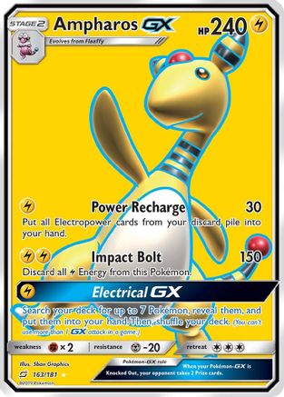 Image of Ampharos GX (Full Art) 163  - Holofoil SM  Team Up - Ultra Rare