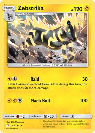 Image of Zebstrika 045  SM  Team Up - Rare
