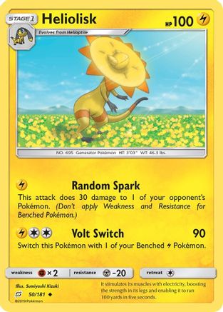 Image of Heliolisk 050  - Reverse Holofoil SM  Team Up - Uncommon
