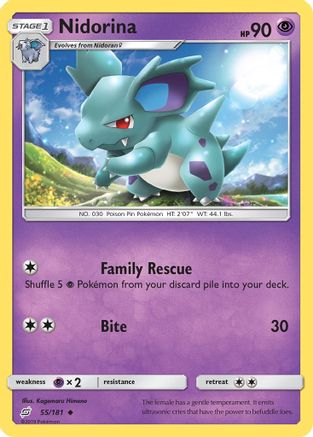 Image of Nidorina 055/181  - Reverse Holofoil SM  Team Up - Uncommon