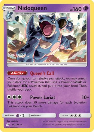 Image of Nidoqueen 056/181  SM  Team Up - Rare