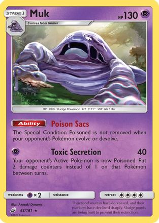 Image of Muk 063  SM  Team Up - Rare
