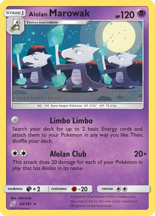 Image of Alolan Marowak 064/181  SM  Team Up - Rare