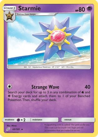 Image of Starmie 065/181  - Reverse Holofoil SM  Team Up - Rare