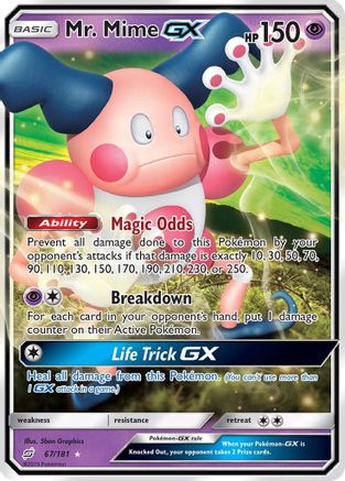 Image of Mr. Mime GX 067/181  - Holofoil SM  Team Up - Ultra Rare