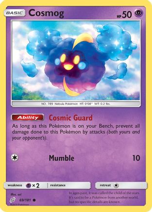 Image of Cosmog 069/181  - Reverse Holofoil SM  Team Up - Common