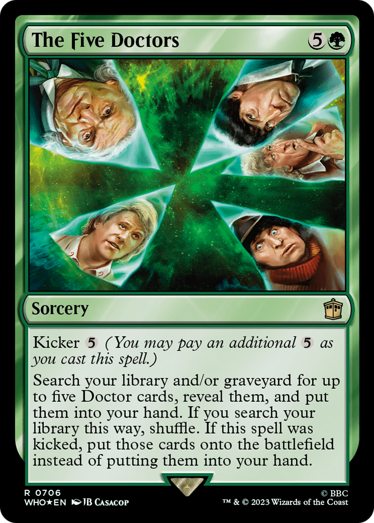 Image of The Five Doctors (Surge Foil) (WHO-706) - Doctor Who Foil