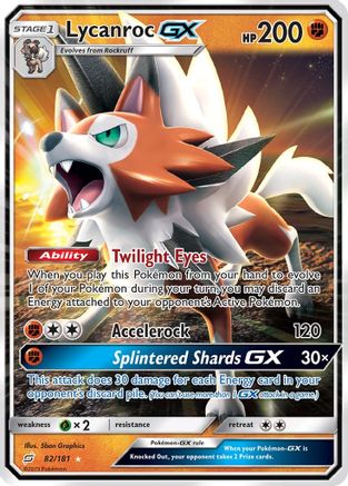 Image of Lycanroc GX 082/181  - Holofoil SM  Team Up - Ultra Rare