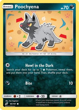 Image of Poochyena 086/181  - Reverse Holofoil SM  Team Up - Common