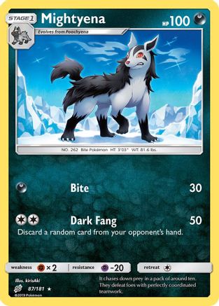 Image of Mightyena 087  - Reverse Holofoil SM  Team Up - Rare