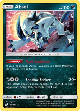 Image of Absol 088/181  - Reverse Holofoil SM  Team Up - Holo Rare