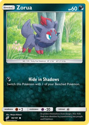 Image of Zorua 090/181  - Reverse Holofoil SM  Team Up - Common