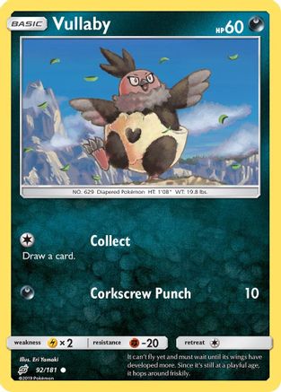 Image of Vullaby 092  - Reverse Holofoil SM  Team Up - Common