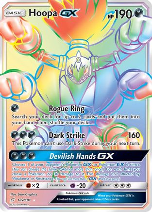 Image of Hoopa GX (Secret) 187  - Holofoil SM  Team Up - Secret Rare