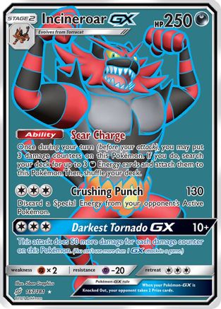 Image of Incineroar GX (Full Art) 167  - Holofoil SM  Team Up - Ultra Rare