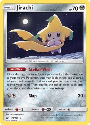 Image of Jirachi 099/181  - Reverse Holofoil SM  Team Up - Holo Rare