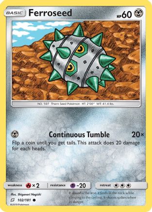 Image of Ferroseed 102  SM  Team Up - Common