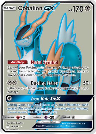 Image of Cobalion GX (Full Art) 168  - Holofoil SM  Team Up - Ultra Rare