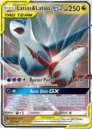 Image of Latias & Latios GX 113/181  - Holofoil SM  Team Up - Ultra Rare