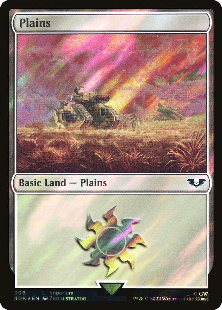 Image of Plains (306) (Surge Foil) (40K-306) - Warhammer 40,000 Commander Foil