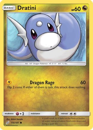 Image of Dratini (116) 116/181  - Reverse Holofoil SM  Team Up - Common