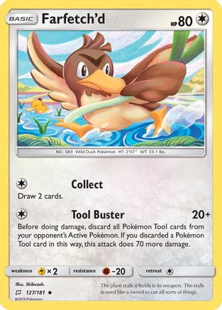 Image of Farfetch'd 127/181  - Reverse Holofoil SM  Team Up - Uncommon