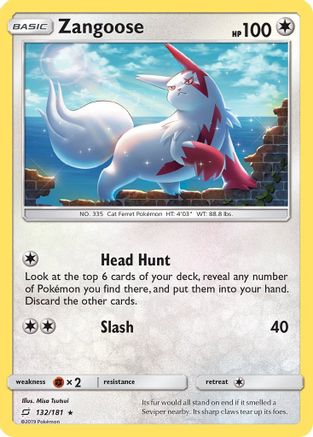 Image of Zangoose 132/181  - Holofoil SM  Team Up - Holo Rare