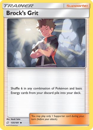 Image of Brock's Grit 135/181  SM  Team Up - Uncommon