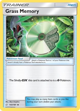 Image of Grass Memory 143  - Reverse Holofoil SM  Team Up - Uncommon