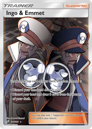 Image of Ingo & Emmet (Full Art) 176  - Holofoil SM  Team Up - Ultra Rare