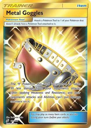 Image of Metal Goggles (Secret) 195  - Holofoil SM  Team Up - Secret Rare