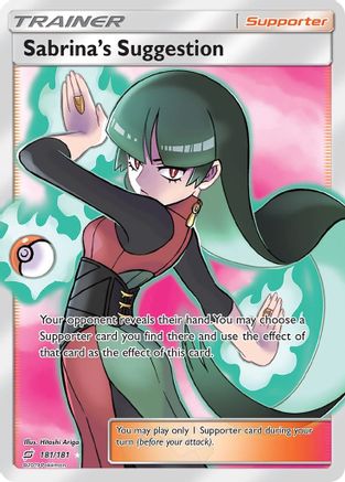 Image of Sabrina's Suggestion (Full Art) 181/181  - Holofoil SM  Team Up - Ultra Rare