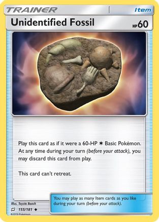 Image of Unidentified Fossil 155  SM  Team Up - Uncommon